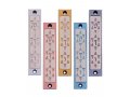 Mezuzah Case with Three Stars of David in Light Colors, 4 Inches Height - Agayof