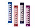 Mezuzah Case with Twelves Stars of David in Dark Colors, 4 Inches Height - Agayof