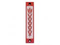 Mezuzah Case with Wheat Image in Dark Colors at 4 Inches - Agayof