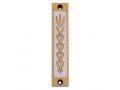 Mezuzah Case with Wheat Image in Light Colors at 4 Inches - Agayof