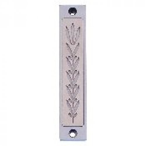 Mezuzah Case with Wheat Image in Light Colors at 4 Inches - Agayof