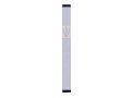 Mezuzah Case with a Shin of Three Leaves, Light Colors at 4 Inches Height - Agayof