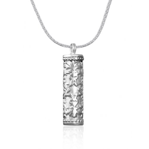 Mezuzah Pendant in Silver by Golan