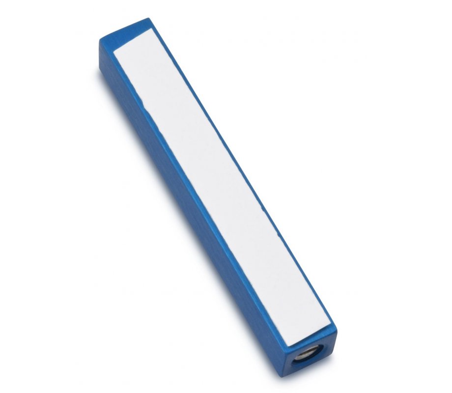 Mini Mezuzah Case with Shin Crown Design, Blue - Adi Sidler