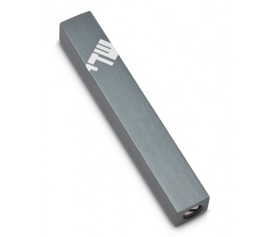 Mini Mezuzah Case with Three Lettered Hebrew Divine Name, Gray - Adi Sidler