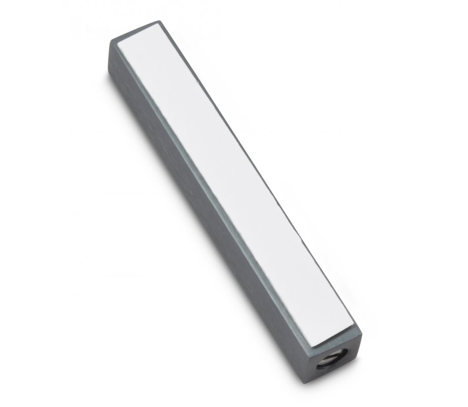 Mini Mezuzah Case with Three Lettered Hebrew Divine Name, Gray - Adi Sidler