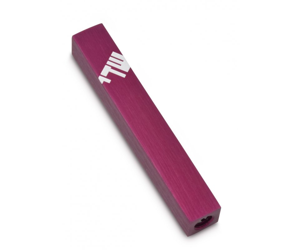 Mini Mezuzah Case with Three Lettered Hebrew Divine Name, Purple - Adi Sidler