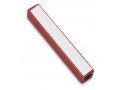 Mini Mezuzah Case with Three Lettered Hebrew Divine Name, Red - Adi Sidler