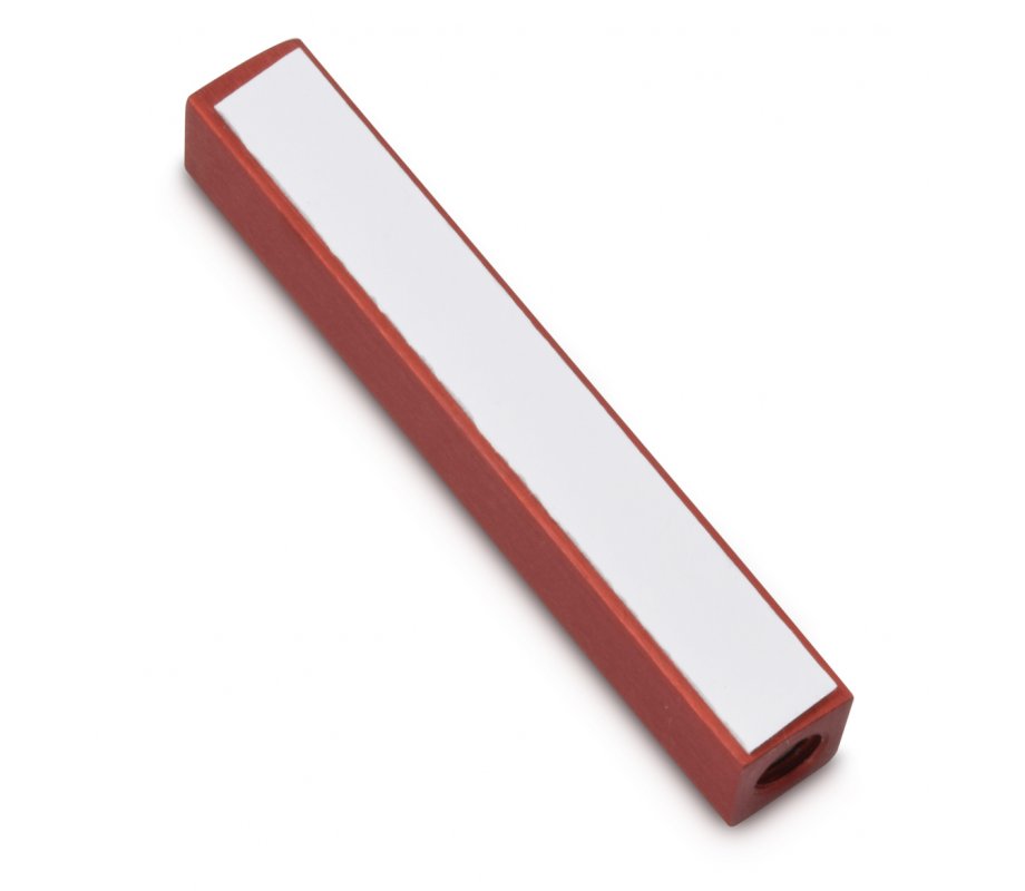 Mini Mezuzah Case with Three Lettered Hebrew Divine Name, Red - Adi Sidler