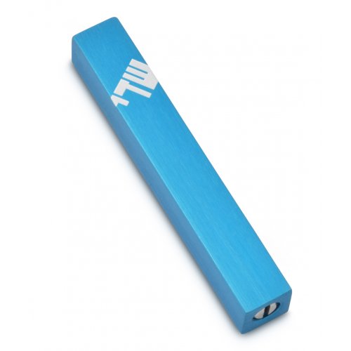 Mini Mezuzah Case with Three Lettered Hebrew Divine Name, Turquoise - Adi Sidler