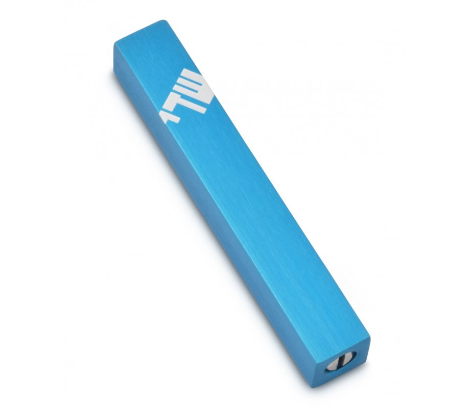 Mini Mezuzah Case with Three Lettered Hebrew Divine Name, Turquoise - Adi Sidler