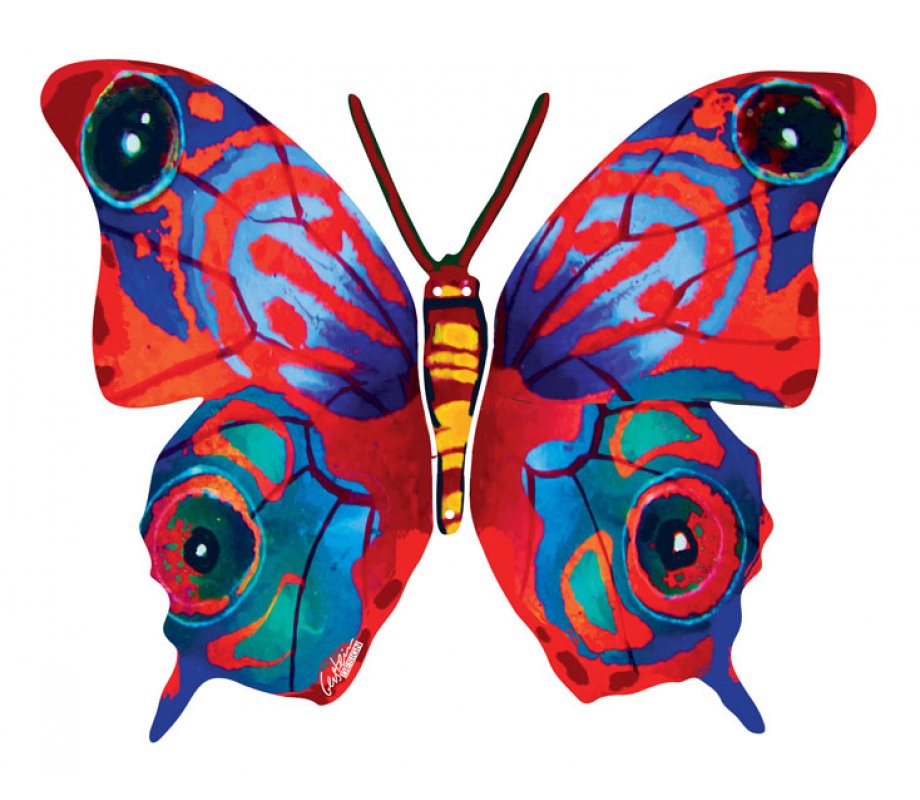 Mira Butterfly Double Sided Steel Wall Sculpture - David Gerstein