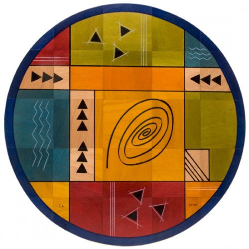 Modernini Round Floor Mat - Kakadu