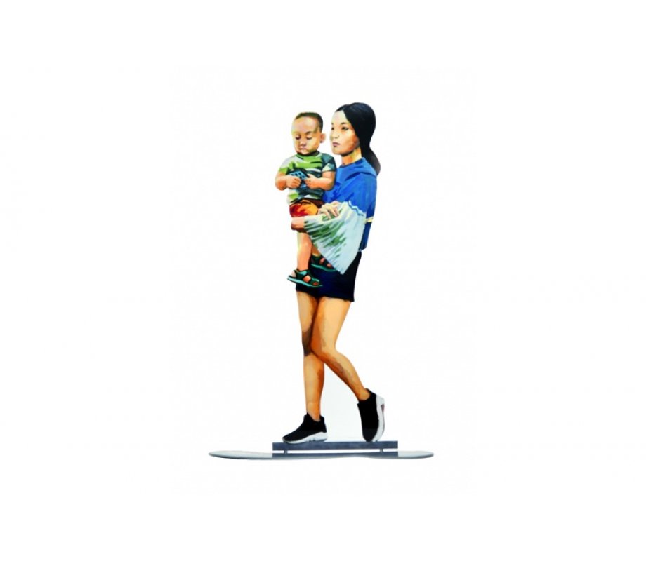 Mother and Child, Free Standing Double Sided Sculpture - David Gerstein
