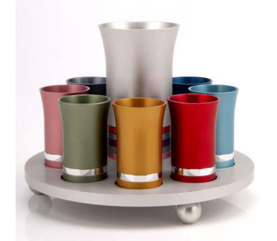 Multicolor Kiddush Cup Set by Agayof
