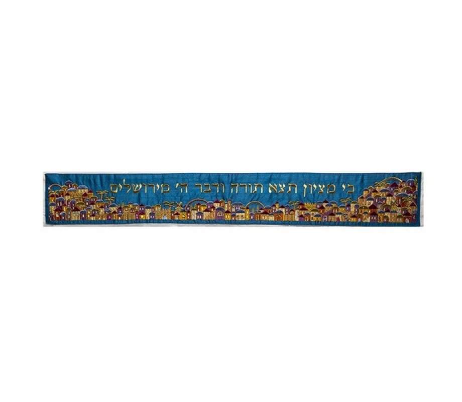 Multicolor on Blue Jerusalem Design Yair Emanuel Atarah for Tallit
