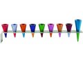 Multicolored Anodized Aluminum Cones Hanukkah Menorah - Yair Emanuel