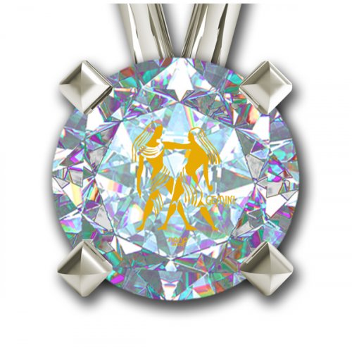 Nano Jewelry Gemini Zodiac Pendant
