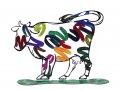 Nava Cow Free Standing Double Sided Steel Sculpture - David Gerstein