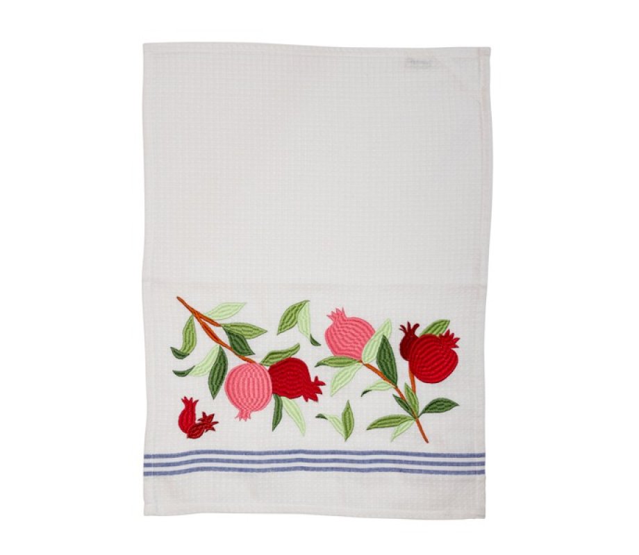 Netilat Yadayim Towe, Embroidered Large Pomegranatesl - Yair Emanuel