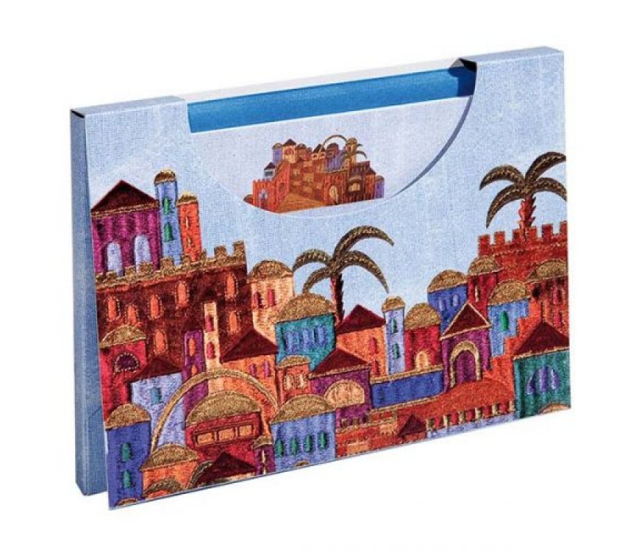Notelets and Matching Envelopes in Folder, Colorful Jerusalem - Yair Emanuel
