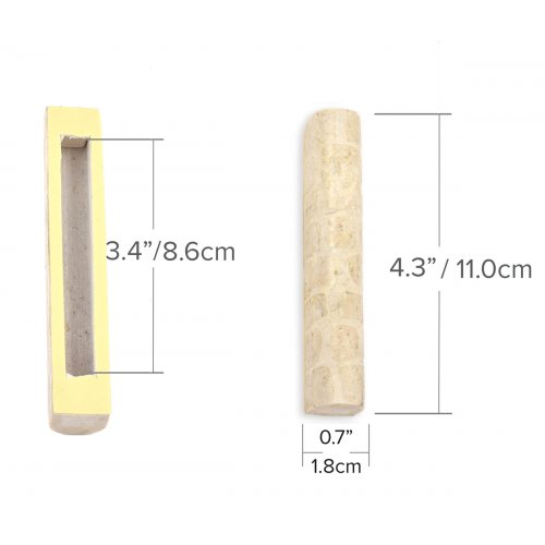 Off-White Mezuzah Case from Jerusalem Stone - 4.3