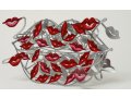 One Hundred Kisses Free Standing Double Sided Lips Sculpture - David Gerstein