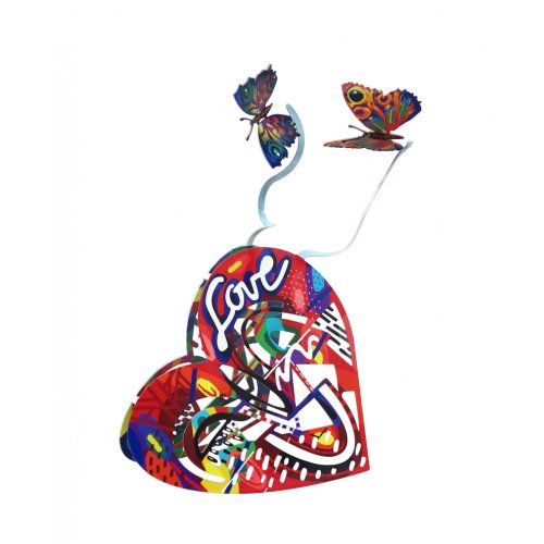 Open Heart Free Standing Double Sided Heart Sculpture - David Gerstein