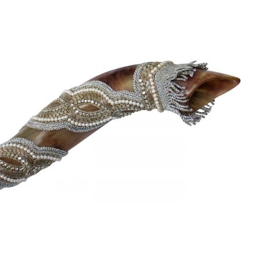 Pearl Decorated Yemenite Shofar