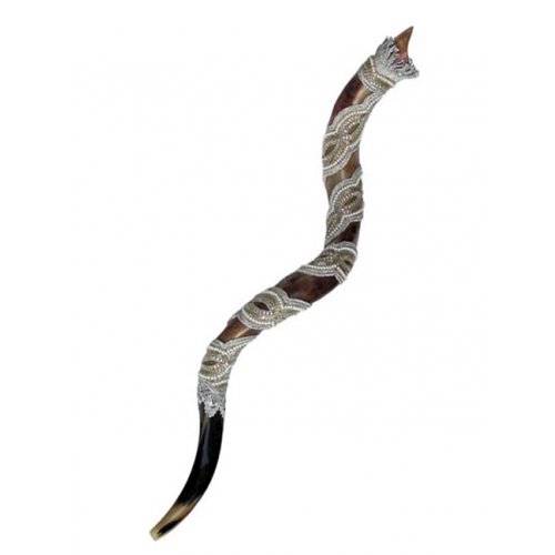 Pearl Decorated Yemenite Shofar