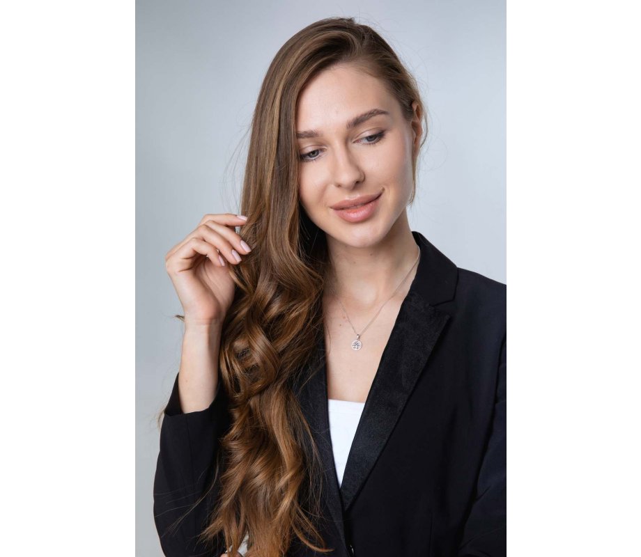 Pendant Necklace with Oval Tree of Life - Sterling Silver