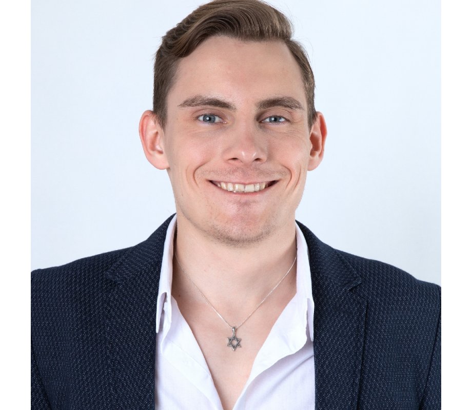 Pendant Necklace with Textured Star of David - Sterling Silver