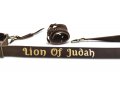 Personalized Leather Shoulder Sling with Custom Name for Carrying Kudu Horn Yemenite Shofar