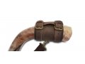 Personalized Leather Shoulder Sling with Custom Name for Carrying Kudu Horn Yemenite Shofar