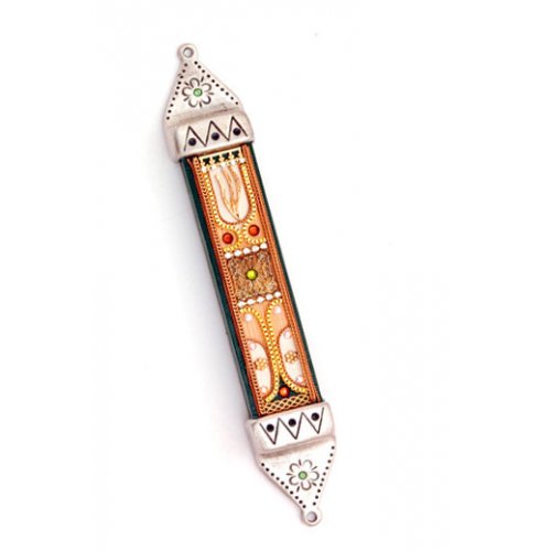 Pewter Mzuzah Case in Autumn Tones - Shahaf