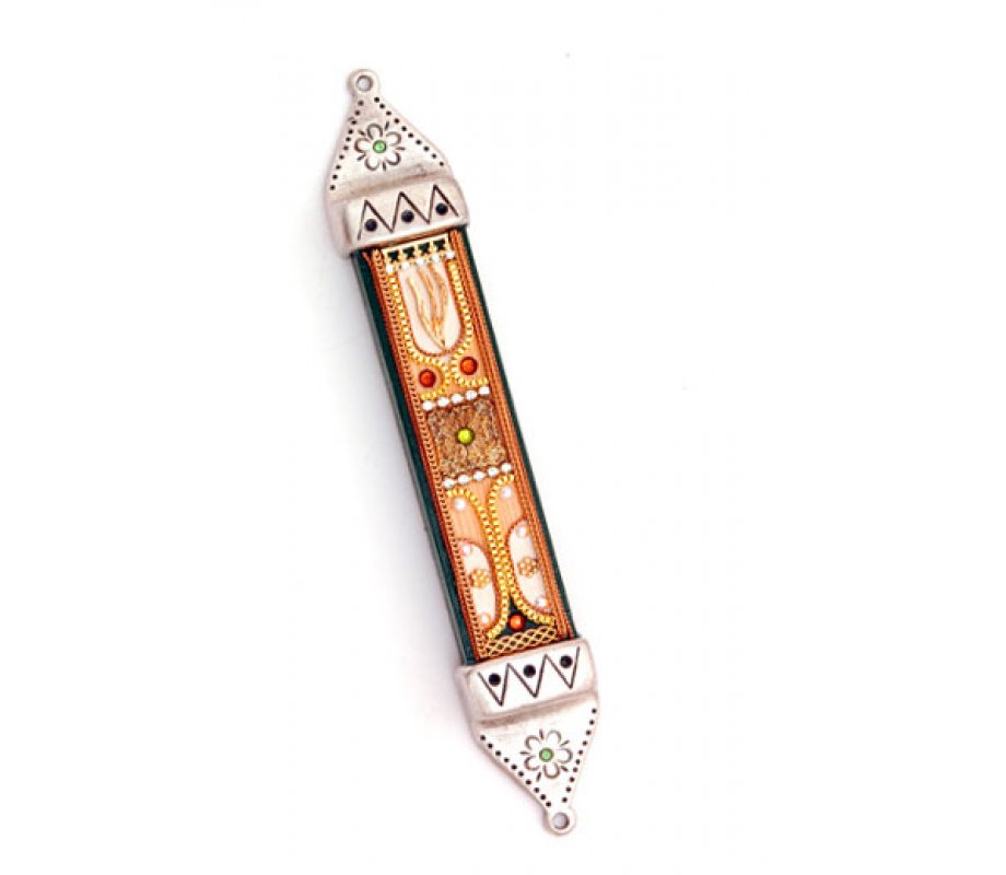 Pewter Mzuzah Case in Autumn Tones - Shahaf