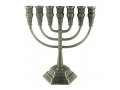 Pewter Seven Branch Menorah, Jerusalem Images - Choice 5.3