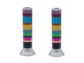 Pillar Candlesticks with Full Decorative Rings, Choice of Colors - Yair Emanuel