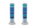 Pillar Candlesticks with Full Decorative Rings, Choice of Colors - Yair Emanuel