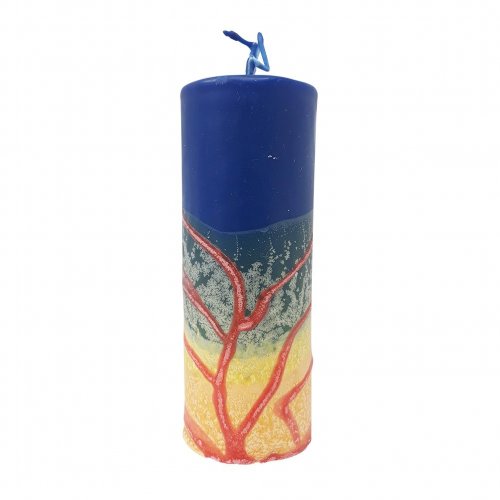 Pillar Havdalah Candle, Handmade, Blue, Yellow and More - Size Options