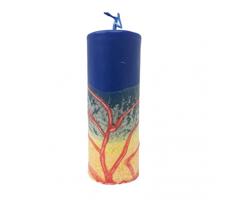 Pillar Havdalah Candle, Handmade, Blue, Yellow and More - Size Options
