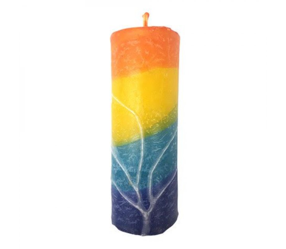 Pillar Havdalah Candle Handmade, Vibrant Orange and More Colors - Choice of Sizes