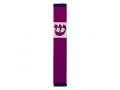 Pillar Mezuzah Case with Curving Shin in Dark Colors at 4 Inches Height - Agayof