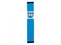 Pillar Mezuzah Case with Curving Shin in Dark Colors at 4 Inches Height - Agayof