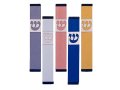 Pillar Mezuzah Case with Curving Shin, in Light Colors at 4 Inches Height - Agayof