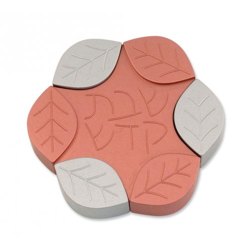 Pink Anodized Aluminum Travel Candle Holder, Leaf Collection - Avner Agayof