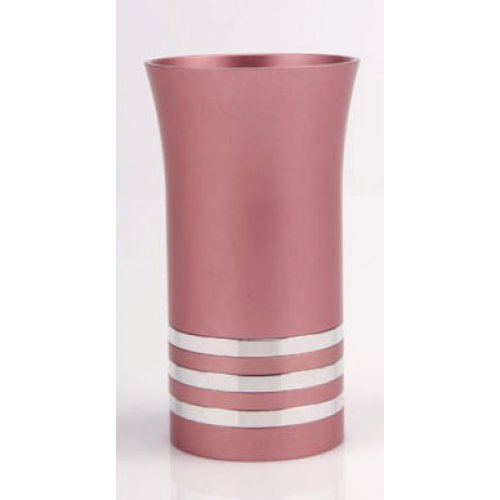 Pink and Silver Kiddush cup by Agayof