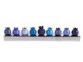 Pomegranate Anodized Aluminum Chanukah Menorah, Blue - Yair Emanuel