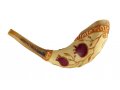 Pomegranate Hand Painted Light Ram's Horn Shofar