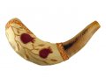 Pomegranate Hand Painted Light Ram's Horn Shofar